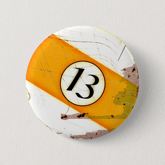 BILLARD-BALL NR. 13 BUTTON (Vorderseite)