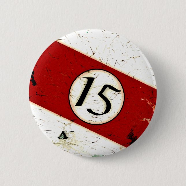 BILLARD-BALL NR. 15 BUTTON (Vorderseite)