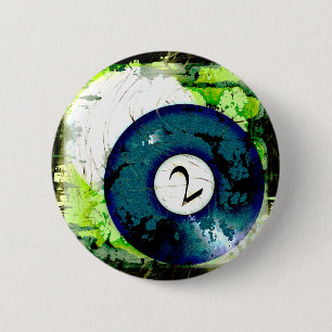 BILLARD-BALL NR. 2 BUTTON