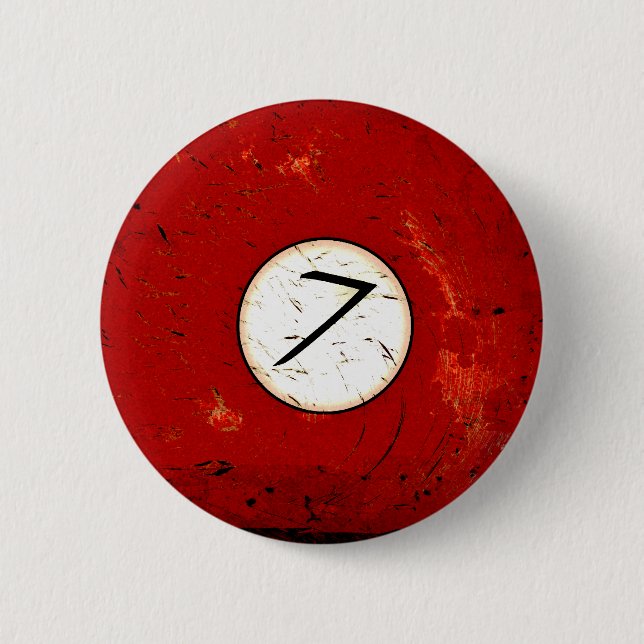BILLARD-BALL NR. 7 BUTTON (Vorderseite)