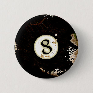 BILLARD-BALL NR. 8 BUTTON