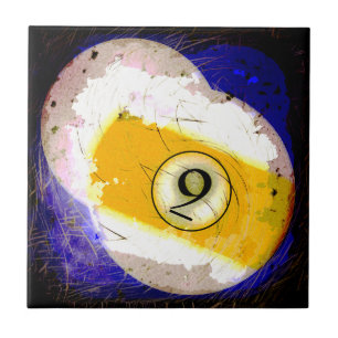 BILLARD-BALL NR. 9 FLIESE