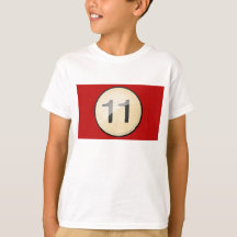 Billard Ball Nummer 11. Druck vorne und hinten.