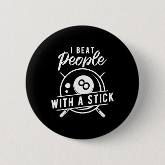Billard Beat People mit Stick Funny Billiard Q Button