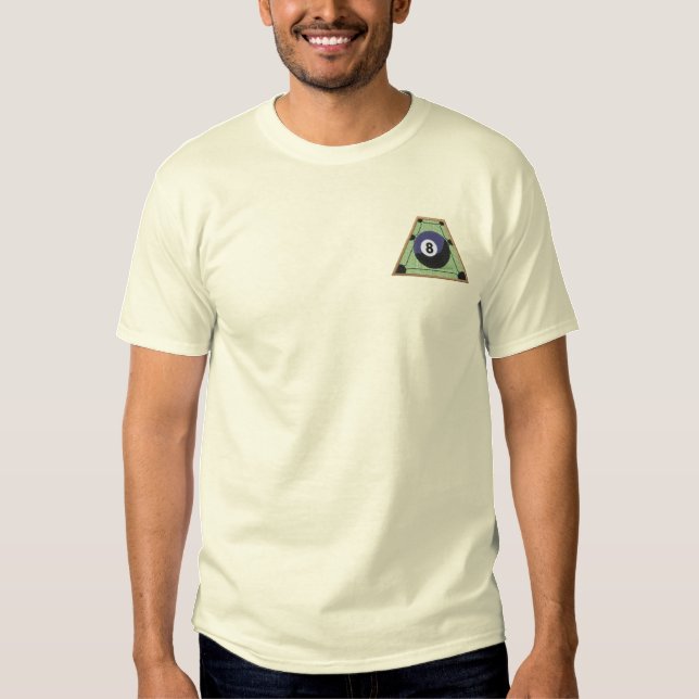 Billard Besticktes T-Shirt (Vorderseite)