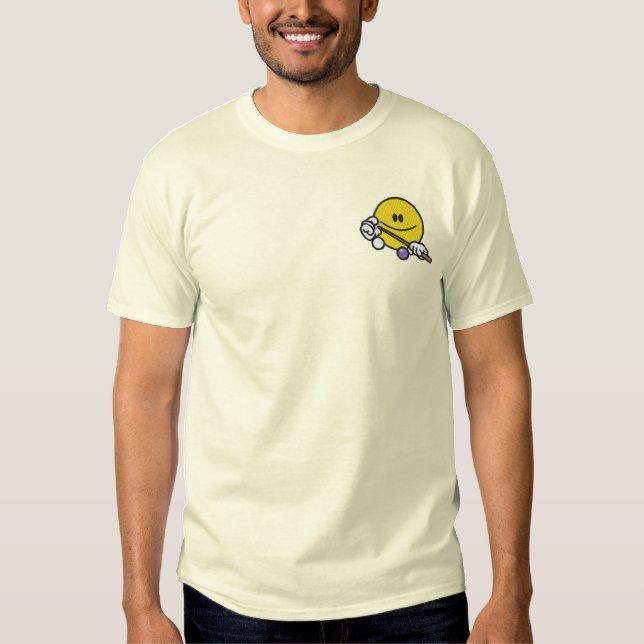 Billard Besticktes T-Shirt (Vorderseite)