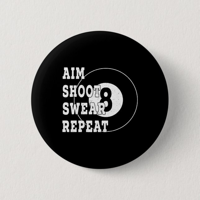 Billard Billard 8 Aight Ball Retro Snooker Tisch Button (Vorderseite)