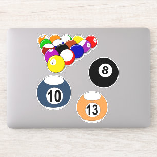 Billard Billard Balls Cartoon Clipart Aufkleber