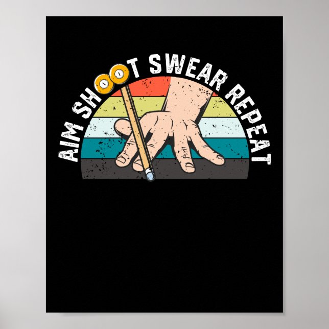 Billard Billard Billard 8 Acht Ball bestrebt Poster (Vorne)