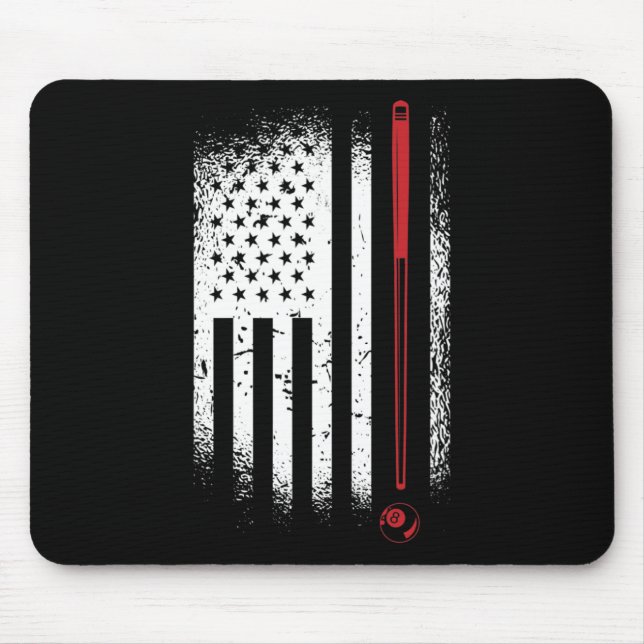 Billard Billard Billard Billard Billard Cue 8-l Mousepad (Vorne)
