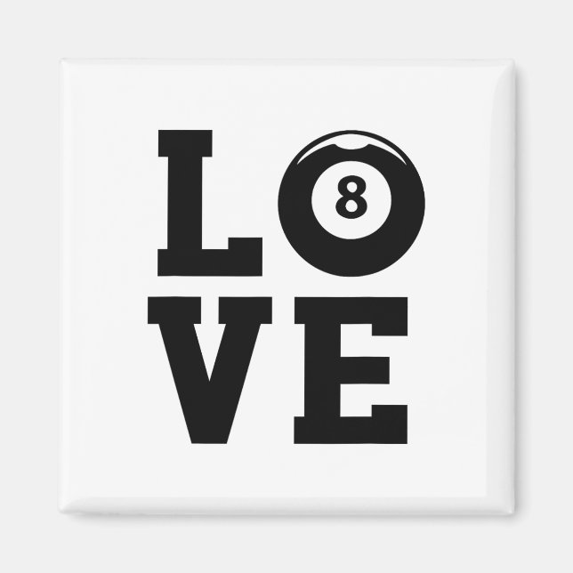 Billard Billard Billard Billard Billard Liebe Graf Magnet (Vorne)