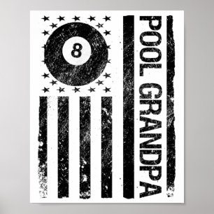 Billard Billard Billard Flag Oper American USA Poster