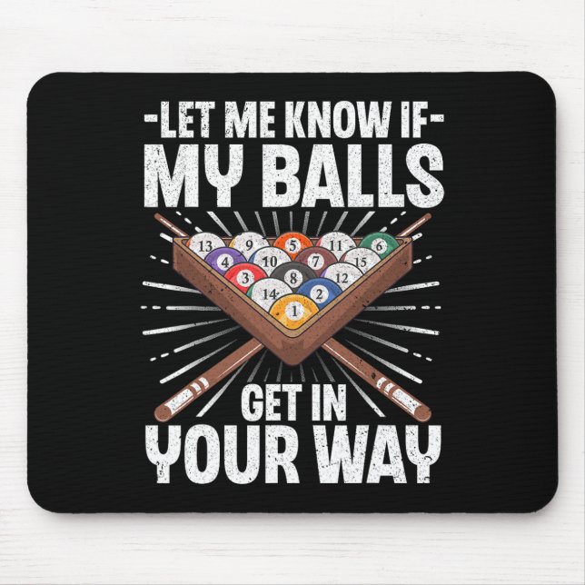 Billard Billard Design Damen Billiard Pool Mousepad (Vorne)