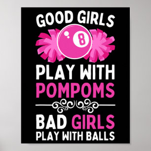 Billard Billard für Damen Mädchen 8 Ll Billiard Po Poster