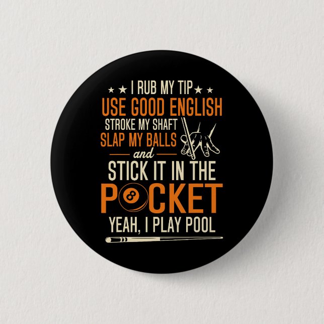 Billard Billard Poker Spieler Funny Billiard Shirt Button (Vorderseite)