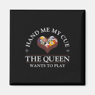 Billard Billard Pool Ball Girl Hand mir mein Cue d Magnet