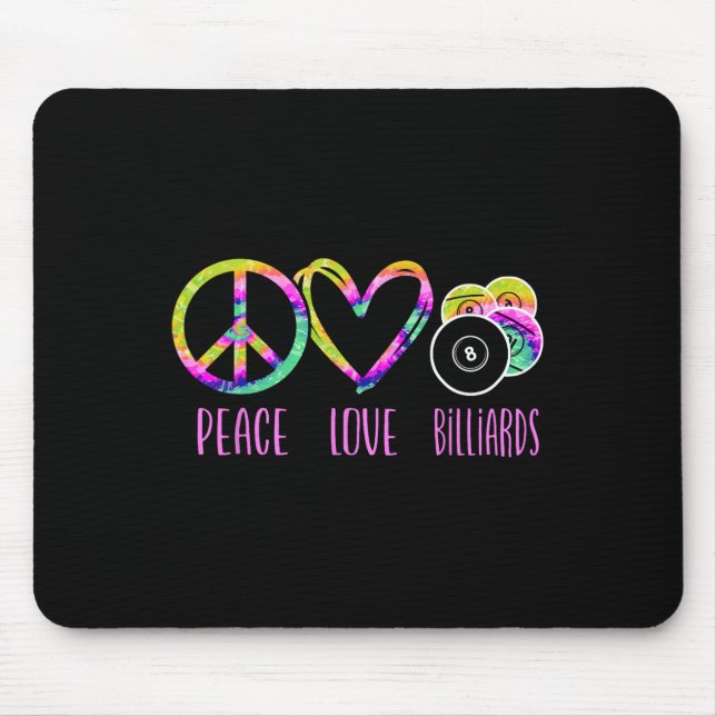 Billard Billard Pool Player Ball Gefärbte Krawatte Mousepad (Vorne)