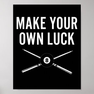 Billard Billard Pool Player Design mit acht Ball m Poster
