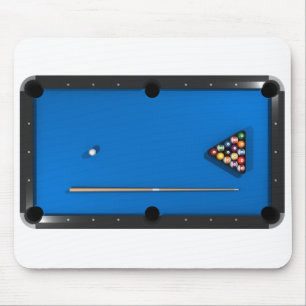 Billard/Billardtisch: Blau geglaubt: Mousepad
