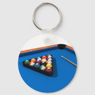 Billard/Billardtisch: Blau geglaubt: Schlüsselanhänger