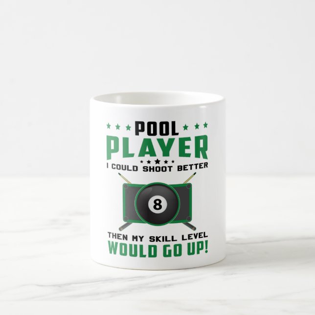 Billard Billiard 8 Ball Billiards Geschenk Idee Kaffeetasse (Mittel)