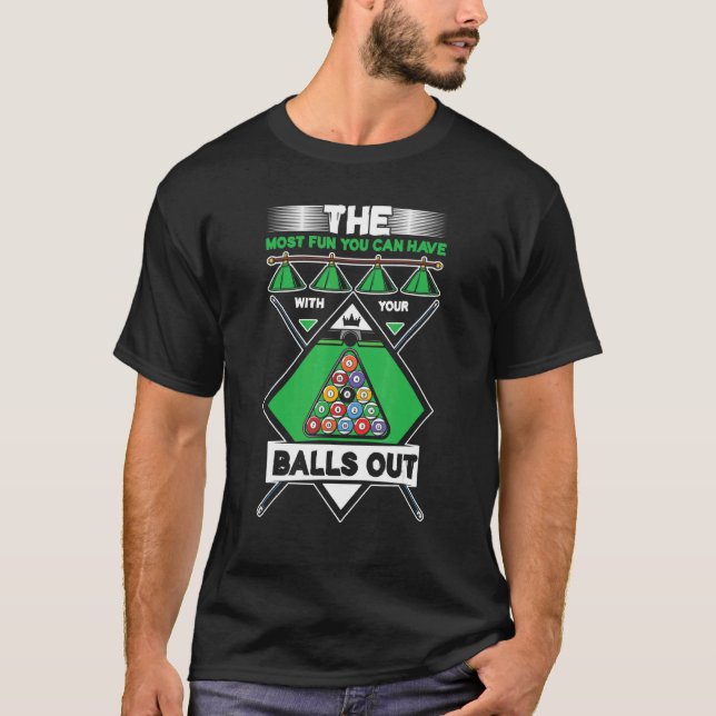 Billard Billiard Rack Player Snooker Pool T-Shirt (Vorderseite)