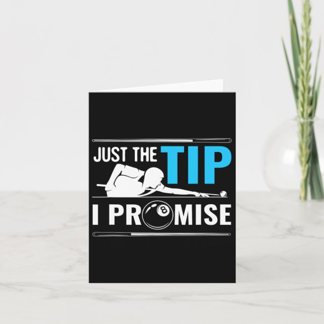 Billard Cue Sport Game Pool Billiard Player Gesche Karte (Vorderseite)