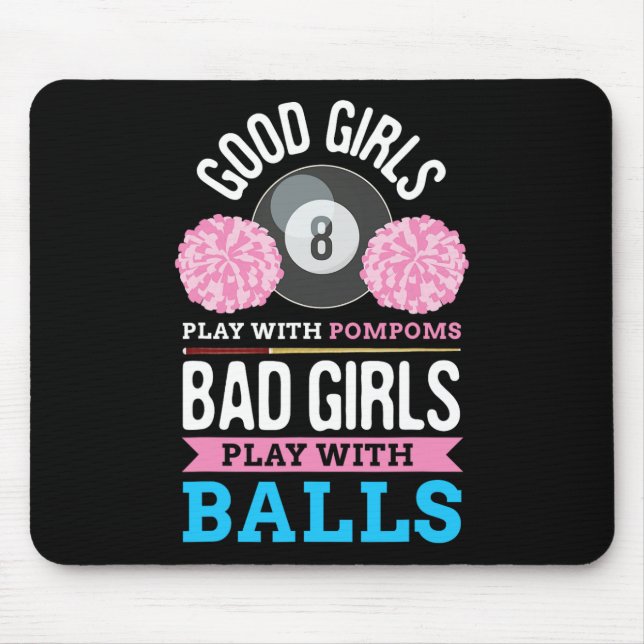 Billard Cue Sport Game Pool Billiard Player Gesche Mousepad (Vorne)