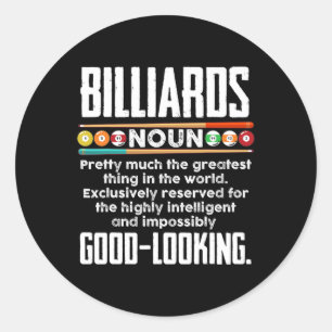 Billard Definition - Funny Billiard 8 Ball Pool Runder Aufkleber