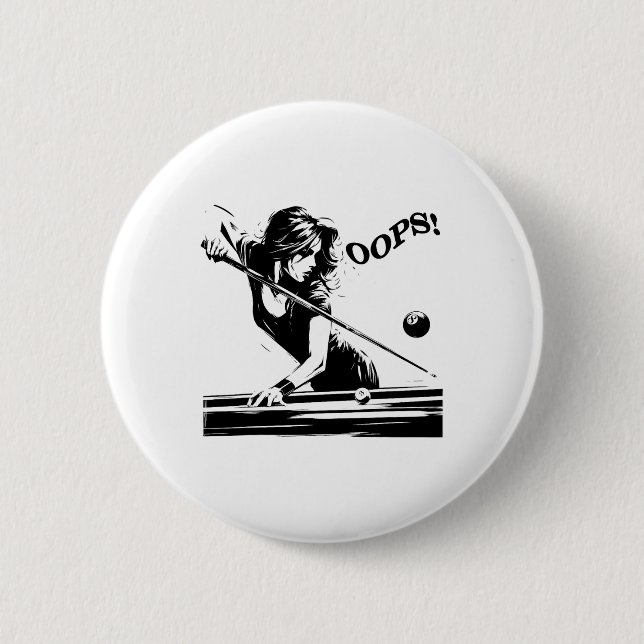 Billard - Der 8 Ball. Funny Girl Versage. Für Bill Button (Vorderseite)