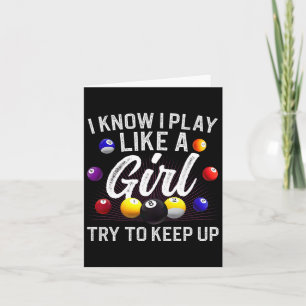 Billard Design für Frauen Girls Pool Billiard Karte