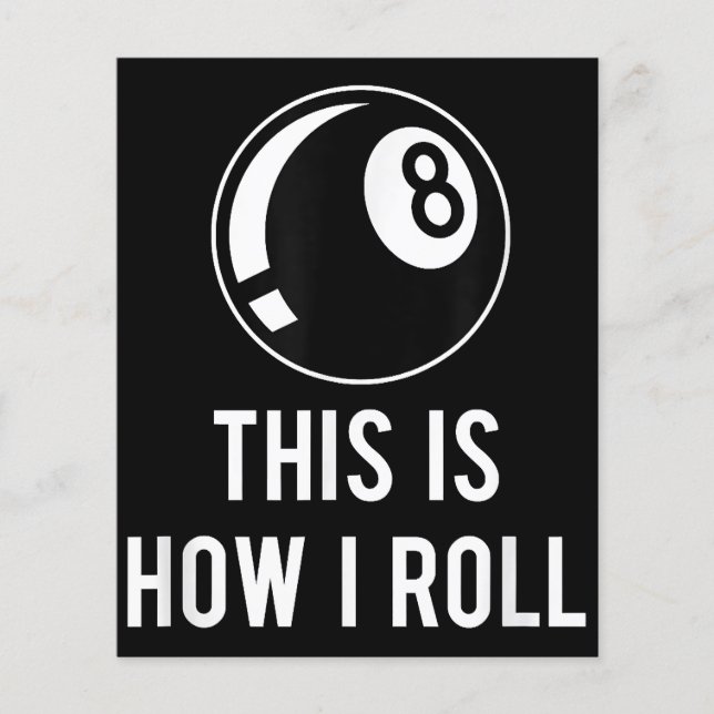 Billard Design für Poolspieler Retro 8 Ba. (Vorderseite)