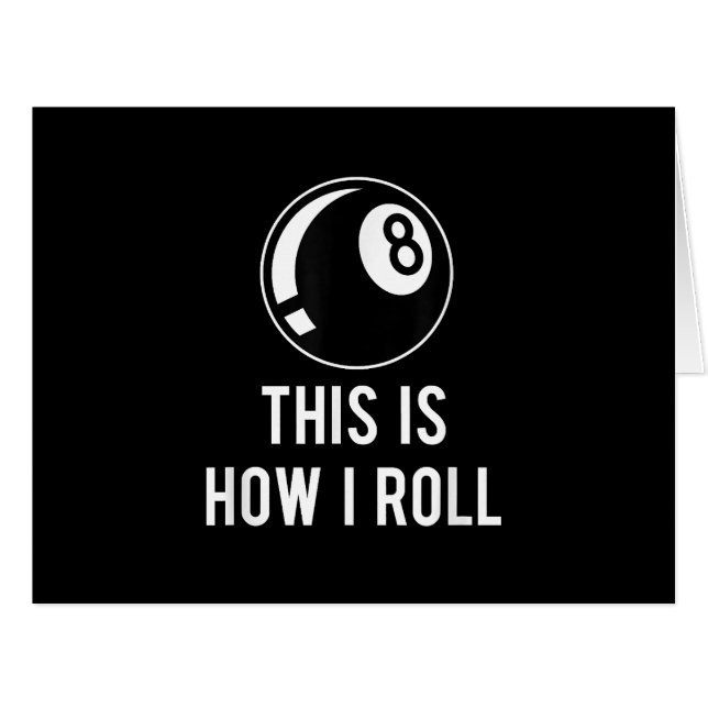 Billard Design für Poolspieler Retro 8 Ba. (Vorderseite (Horizontal))