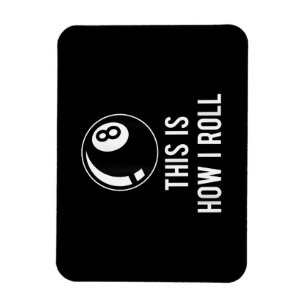 Billard Design für Poolspieler Retro 8 Ba. Magnet