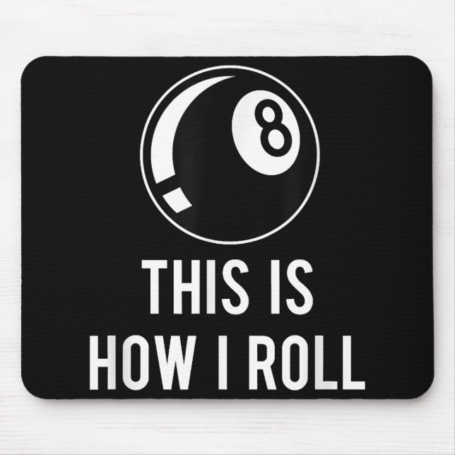 Billard Design für Poolspieler Retro 8 Ba. Mousepad (Vorne)