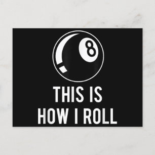 Billard Design für Poolspieler Retro 8 Ba. Postkarte