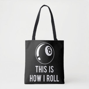 Billard Design für Poolspieler Retro 8 Ba. Tasche