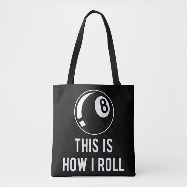 Billard Design für Poolspieler Retro 8 Ba. Tasche (Vorderseite)