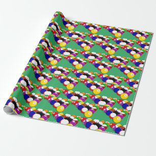 Billard Design Wrapping Paper Roll Geschenkpapier