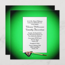 Billard Faire-part de mariage à thème