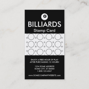 BILLARD-Fokus-Briefmarkenkarte Treuekarte