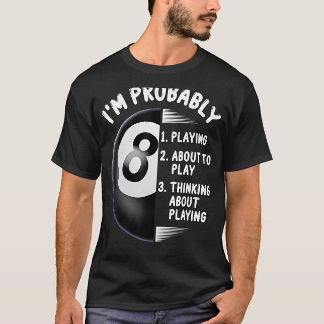 Billard für 8 Ball Pool T-Shirt (Vorderseite)