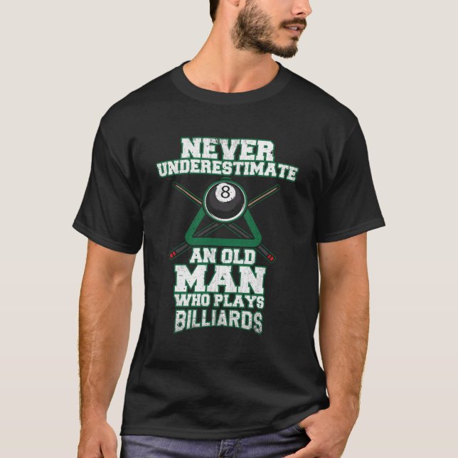 Billard für Poolspieler T-Shirt (Vorderseite)