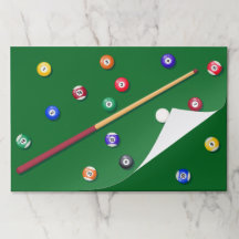 Billard Geburtstagsparty Pool Cue Paper Tischsets