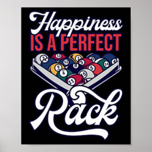 Billard Glück Perfekter Rack Pool Minimalistisch Poster