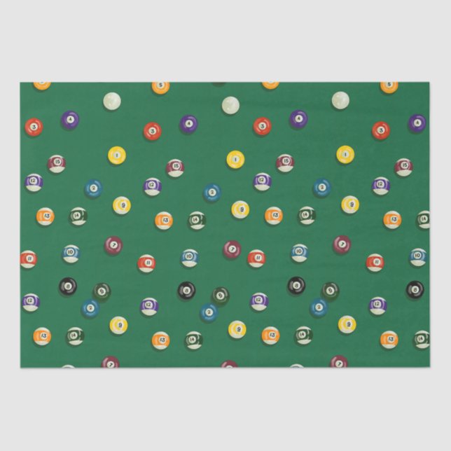 Billard Highlights Billard Pool Table Shark Seidenpapier (Vorderseite)