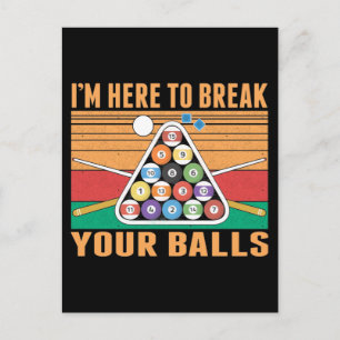 Billard Humor Sarkastische Queuesportarten Snooker Postkarte