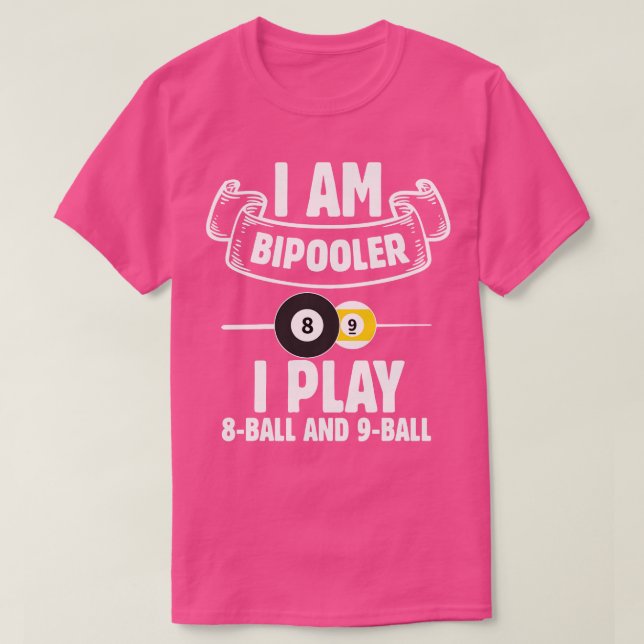 Billard I Bin Bipooler 8 Ball Pool Snooker T-Shirt (Design vorne)