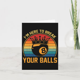 Billard ist hier, um Ihren Retro Pool Player zu du Karte