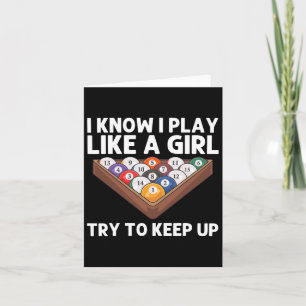 Billard Kunst für Mädchen Frauen 8 Ball Pool Billa Karte